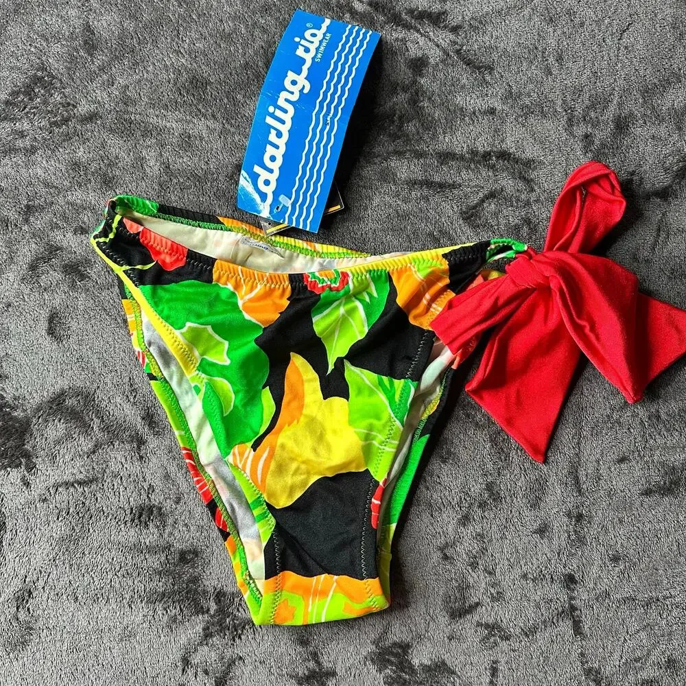 Vintage 80s/90s Bikini Bottom Darling Rio Adjustable Tie Bow Women’s Size XS/S